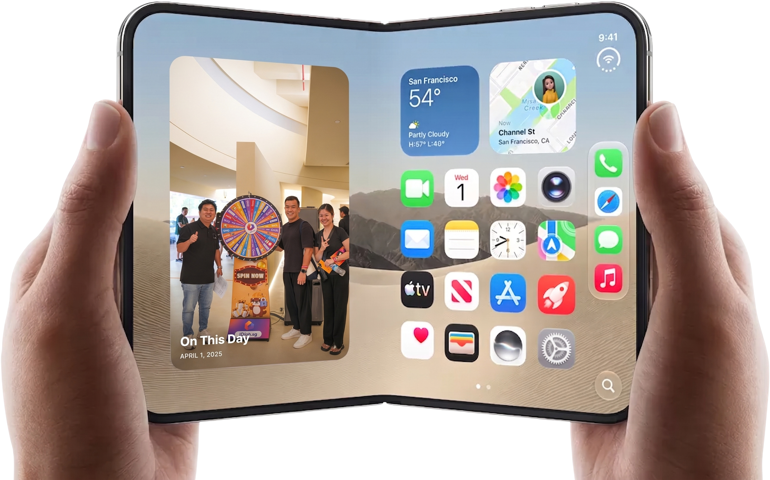 iPhone Duo showing the Reno Fiesta lucky wheel